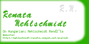 renata mehlschmidt business card